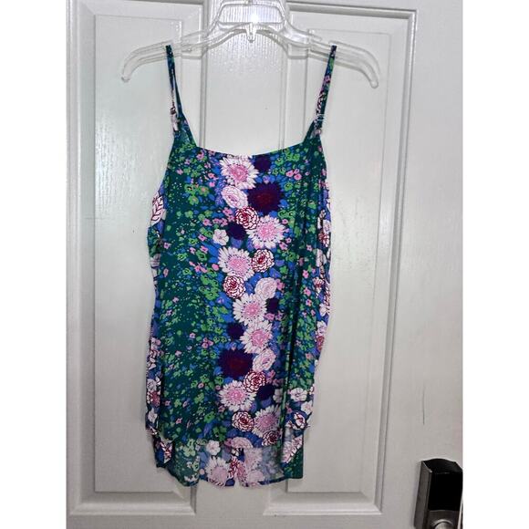 CAbi #5126 Women's Green Pink Isla Cami Flattering & Flirty Blouse Top Size M - Picture 6 of 6